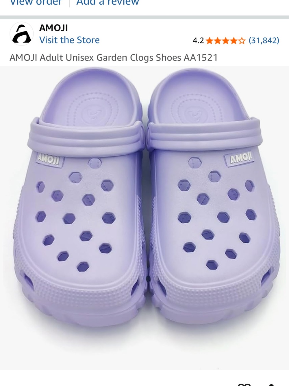 AMO Women’s  Lilac Ventilated Clog Sandals